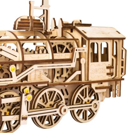 RoboTime - Mechanisches 3D-Holzpuzzle Dampflokomotive