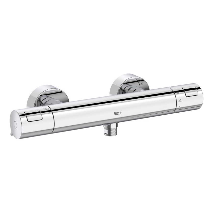 Roca A5A2E18C00 - Thermostat-Duscharmatur T-500 Hochglanzchrom
