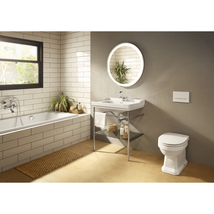 Roca A5A3A4BC00 - Waschtischarmatur mit Ablaufgarnitur und Überlauf CARMEN 17,8 cm Hochglanzchrom