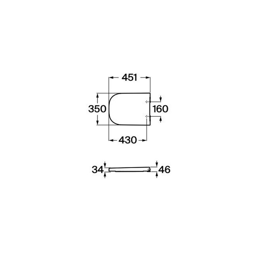Roca A80147200B - Toilettensitz SoftClose GAP Supralit/weiß