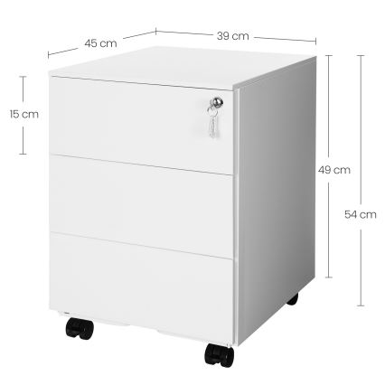 Rollcontainer SECURIO, weiß