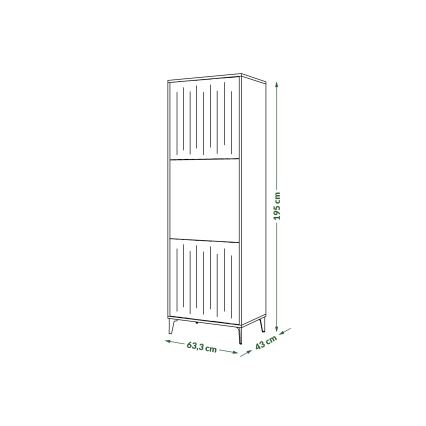 Schrank RONJA Taupe/Schwarz