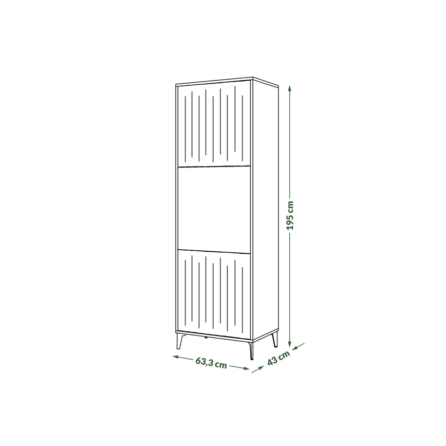 Schrank RONJA Taupe/Schwarz