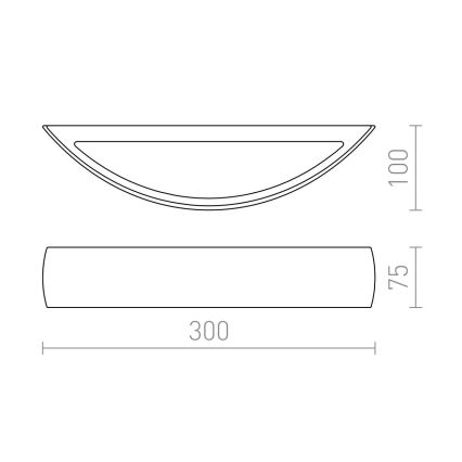 ROT - Design Rendl - R10266 - Wandleuchte CRESCENT R7s/80W/230V