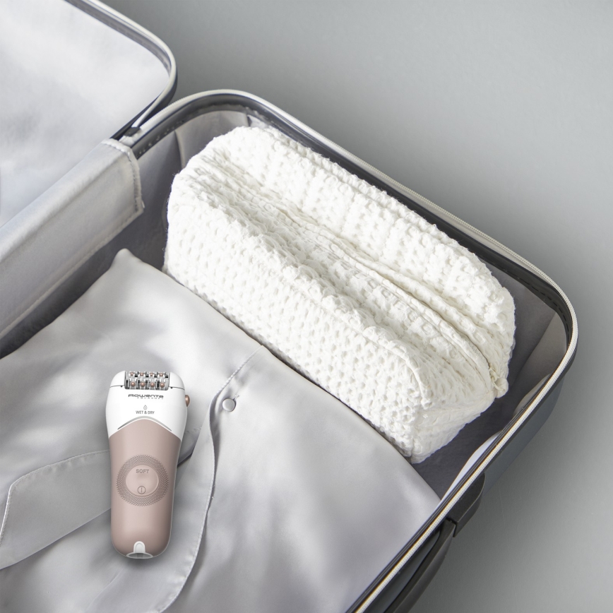 Rowenta - Epilierer WET&DRY 4,5W/5V 600 mAh beige/gold