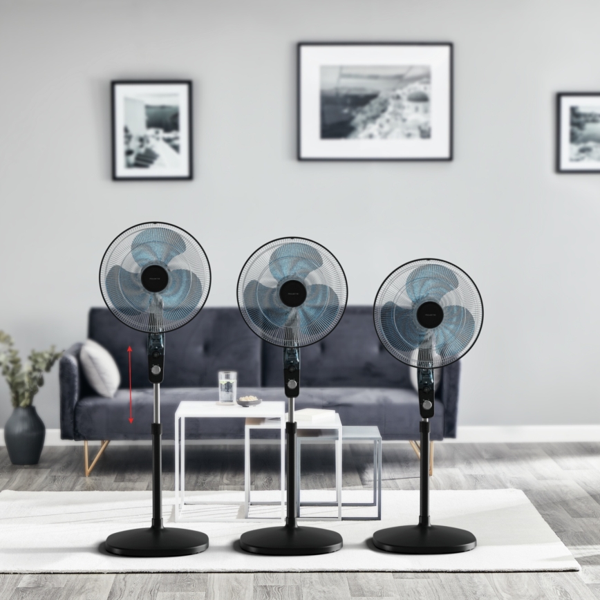 Rowenta - Standventilator mit integriertem Mückenabweiser ESSENTIAL+ 60W/230V 130 cm schwarz