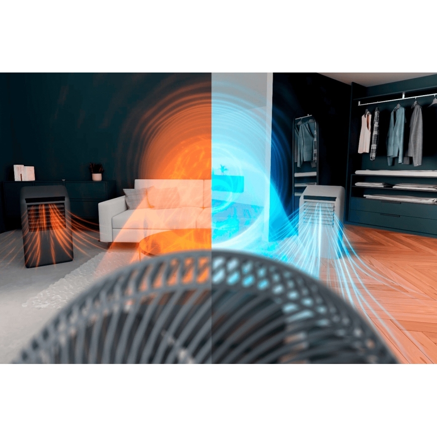 Rowenta - Tischventilator TURBO SWIFT COMPACT 230V blau + Fernbedienung