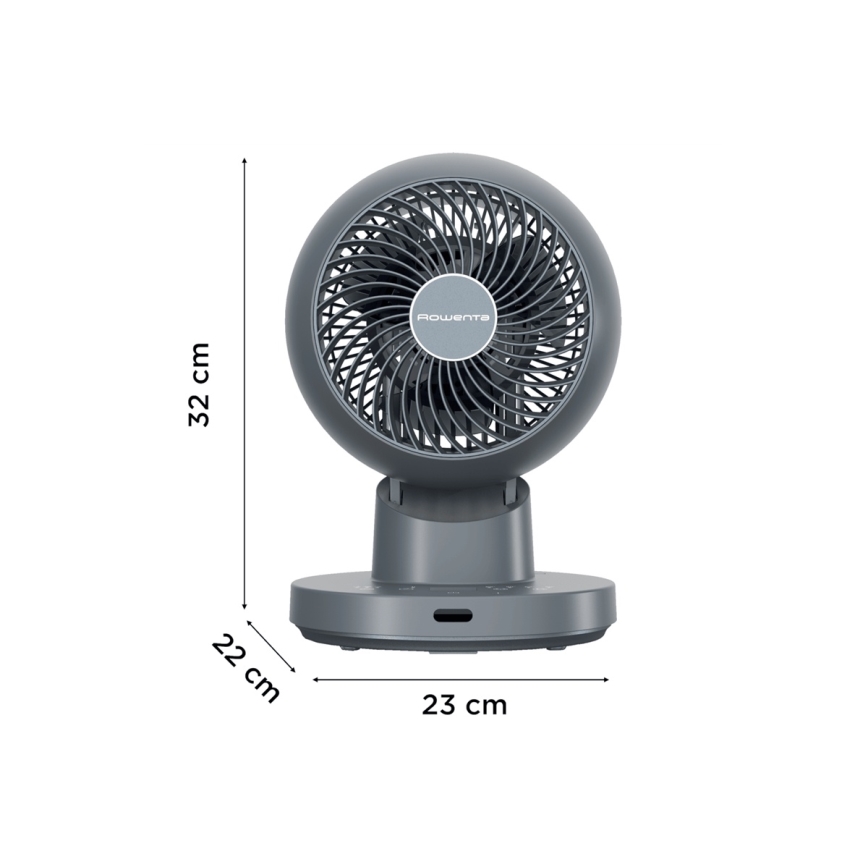 Rowenta - Tischventilator TURBO SWIFT COMPACT 230V blau + Fernbedienung