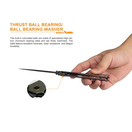 Ruike RUP801J - Klappmesser 20 cm orange