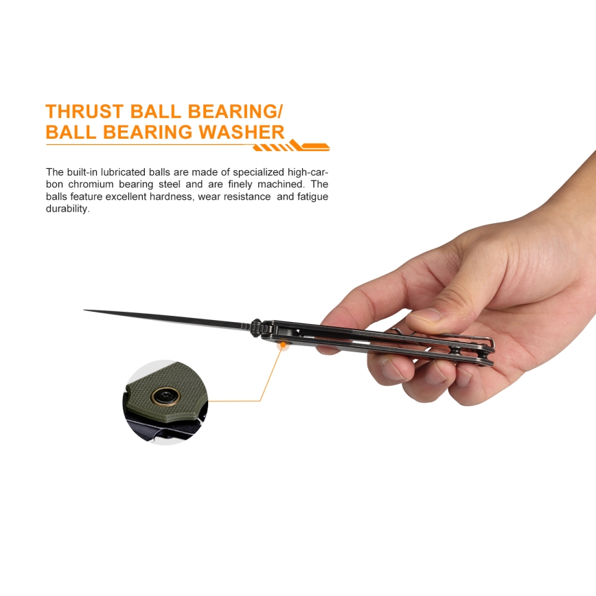 Ruike RUP801J - Klappmesser 20 cm orange