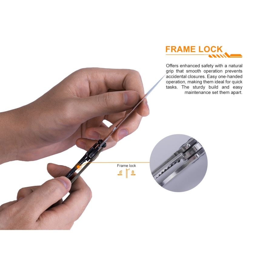 Ruike RUP801J - Klappmesser 20 cm orange