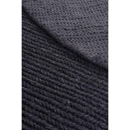 Runder Naturteppich FIR WOOL 160 cm 2600 g/m2 Anthrazit