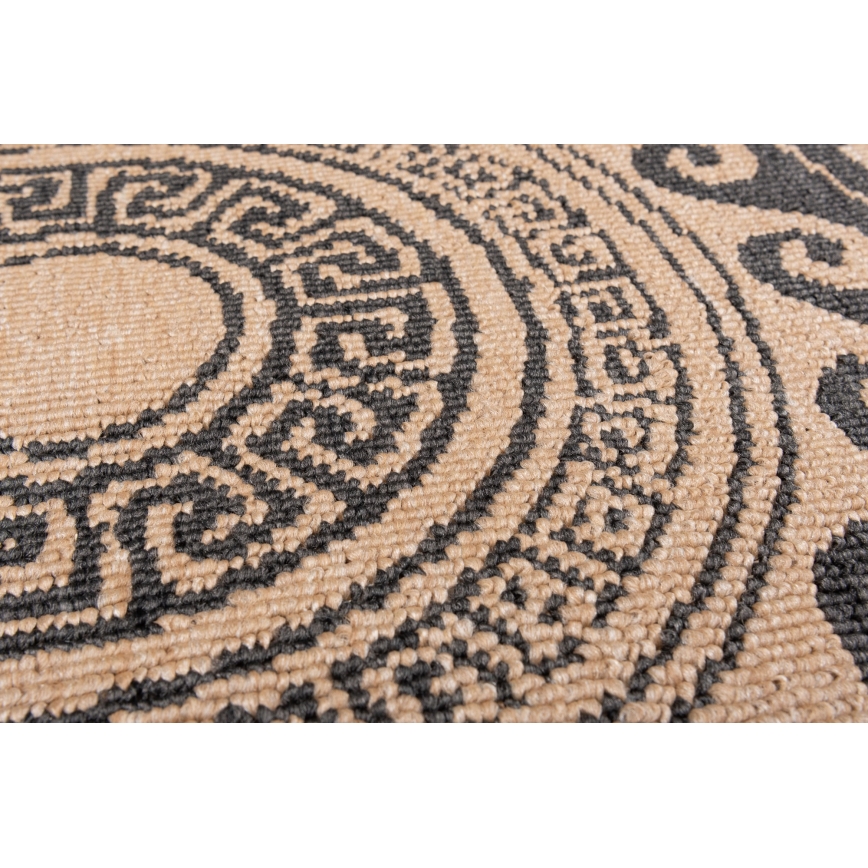 Runder Outdoor-Teppich DELMAR 80 cm anthrazit/beige
