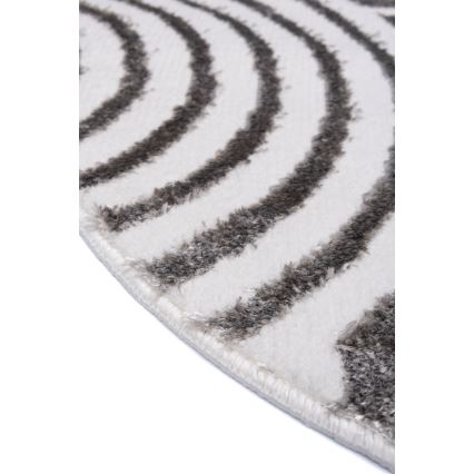 Runder Teppich SALAMANCA 100 cm, grau/weiß