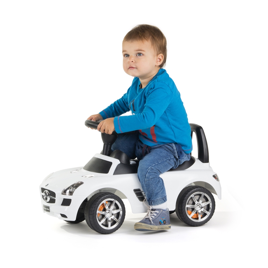 Rutschauto Mercedes 2xAA weiß/schwarz