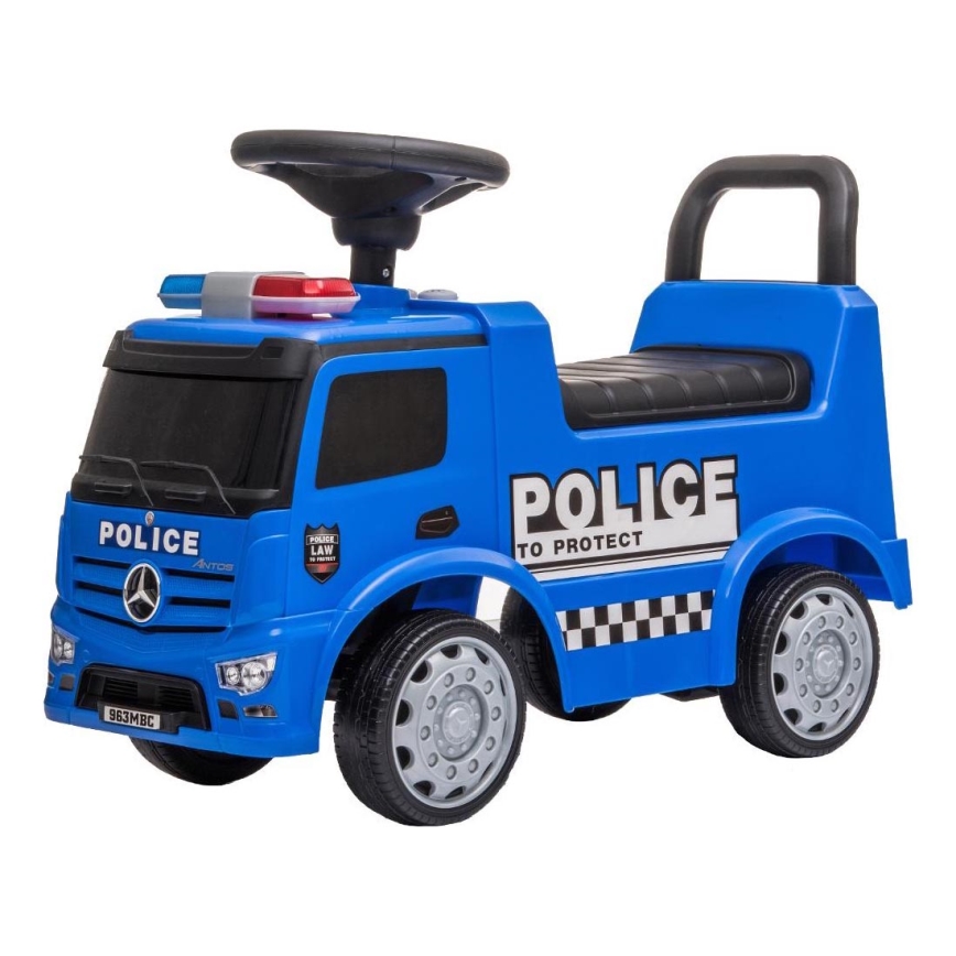 Rutschauto Mercedes Polizeiauto 2xAA blau