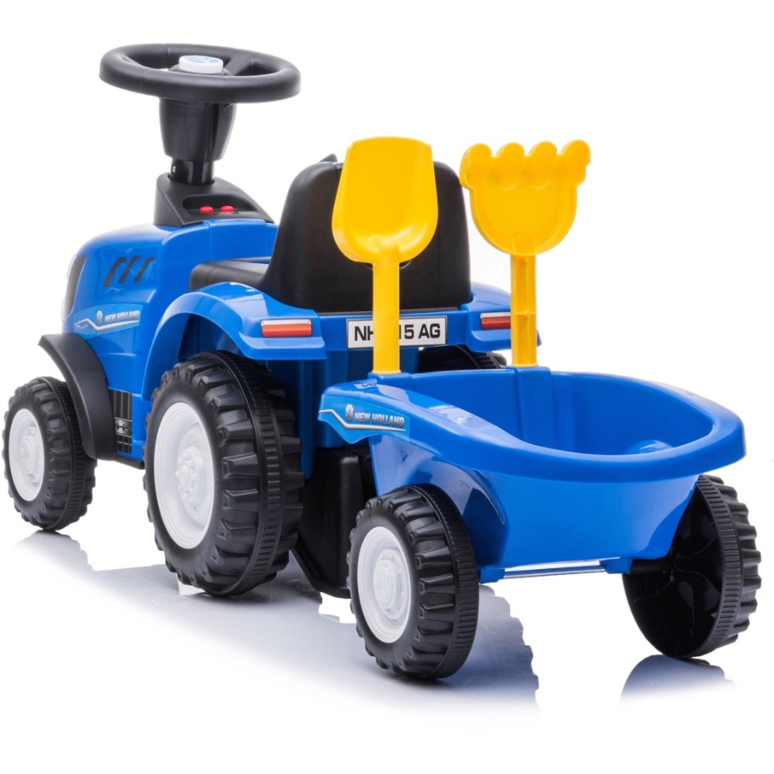 Rutschauto NEW HOLLAND 2xAA blau/schwarz