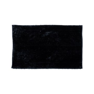 Rutschfeste Badematte CHENILLE 50x80 cm schwarz