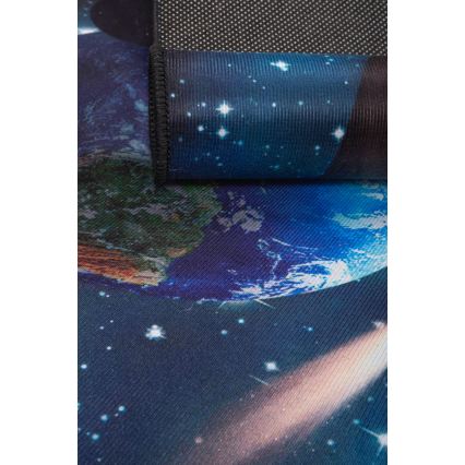 Rutschfester Kinderteppich PRINT 3D 120x160 cm Planeten/mehrfarbig