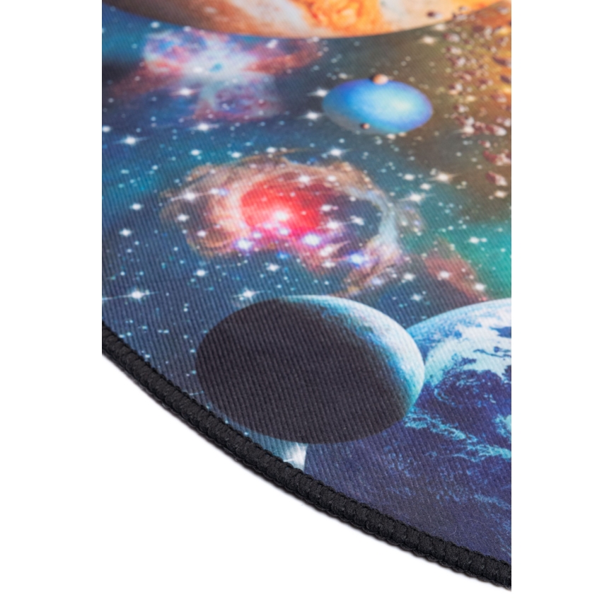 Rutschfester Kinderteppich PRINT 3D 80 cm Planeten/bunt