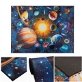 Rutschfester Kinderteppich PRINT 3D 80x150 cm Planeten/bunt