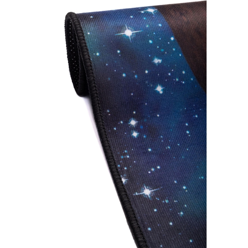 Rutschfester Kinderteppich PRINT 3D 80x150 cm Planeten/bunt