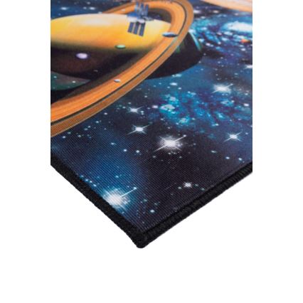 Rutschfester Kinderteppich PRINT 3D 80x150 cm Planeten/bunt
