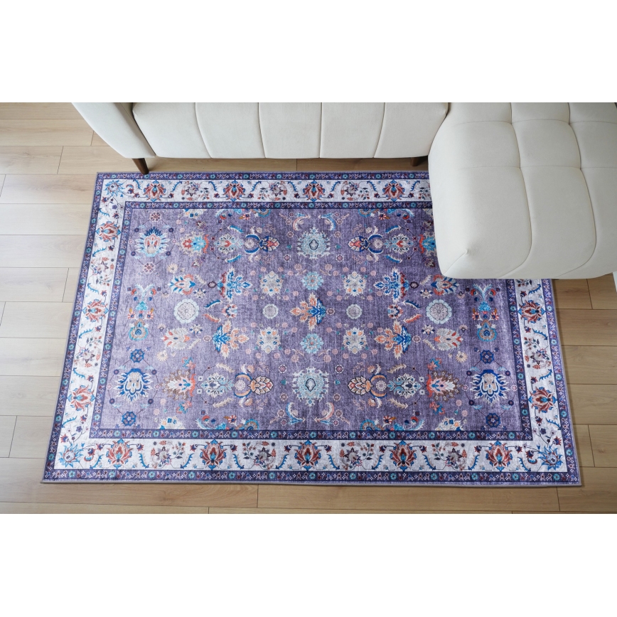 Rutschfester Orientteppich PRINT SHINE 120x170 cm, blau