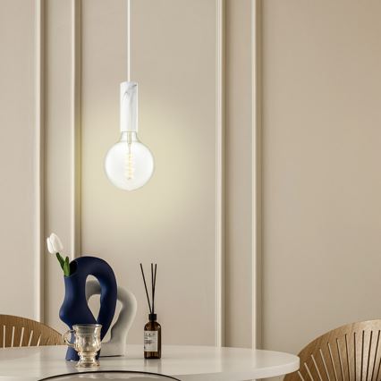 Deckenleuchte an Kabel SAGA 1xE27/40W/230V Marmoroptik