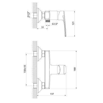 Samona - Duscharmatur KORANA, Hochglanz-Chrom