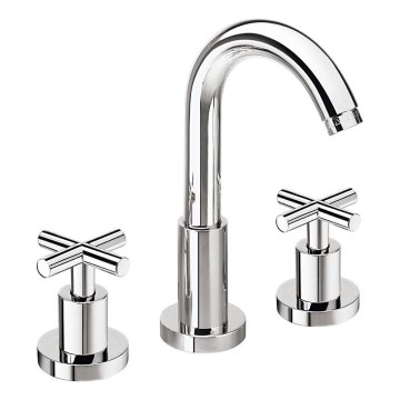 Sapho - 3-Loch-Waschtischarmatur AXIA RETRO 23,8 cm glänzender Chrom