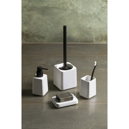 Sapho - 4-teiliges Badezimmer-Set weiß/schwarz