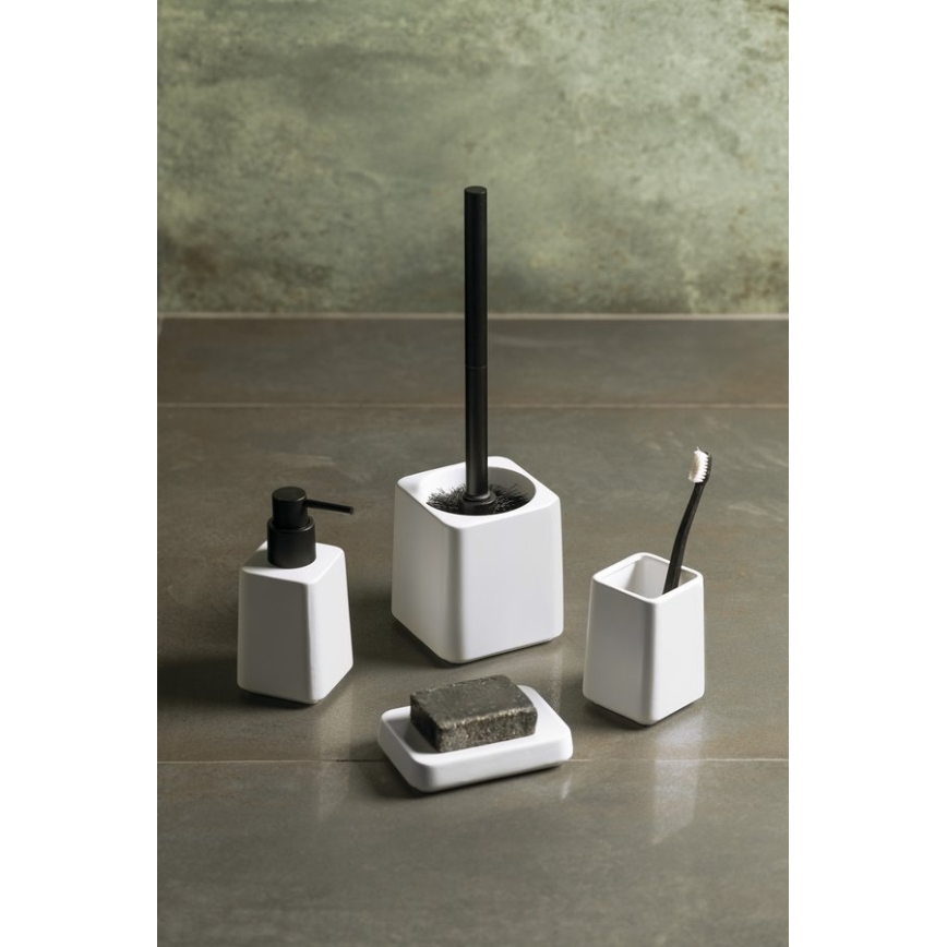 Sapho - 4-teiliges Badezimmer-Set weiß/schwarz