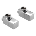 Sapho - Anschlusssatz für Eckventile CUBE, 2 Stück, Hochglanz-Chrom