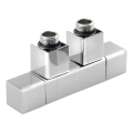 Sapho - Anschlusssatz für Mittelanschluss CUBE TWIN glänzender Chrom