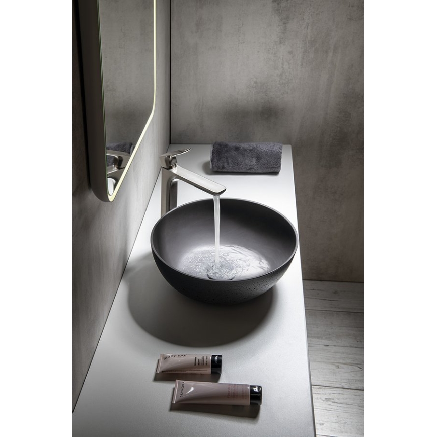 Sapho - Aufsatz-Waschbecken FORMIGO Ø 39 cm Beton/Anthrazit