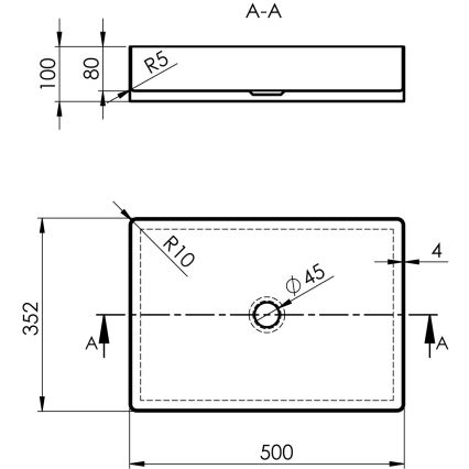 Sapho - Aufsatzwaschbecken AURUM 50x35 cm matt kupferfarben