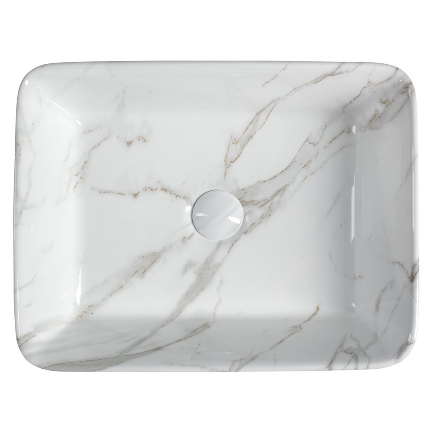 Sapho - Aufsatzwaschbecken DALMA 47,5 x 37,5 cm, Keramik/Carrara