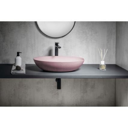Sapho - Aufsatzwaschbecken FORMIGO 60x40 cm Beton/Rosa