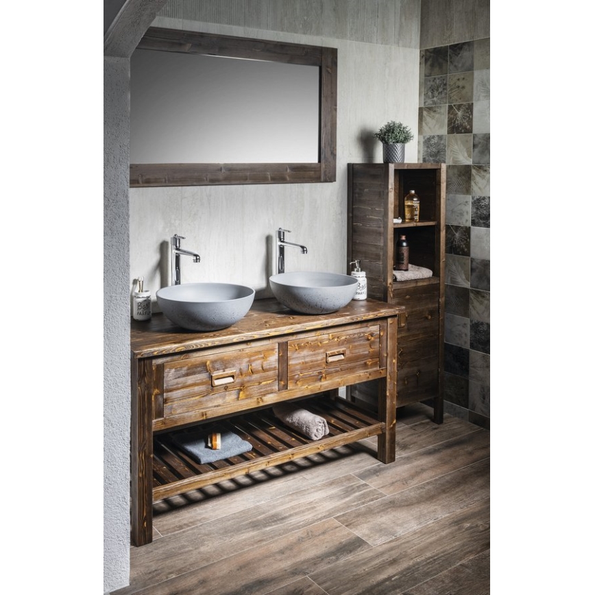 Sapho - Aufsatzwaschbecken FORMIGO Ø 39 cm Beton/mattgrau