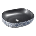 Sapho - Aufsatzwaschbecken PRIORI 60x40 cm Keramik/schwarz/blau