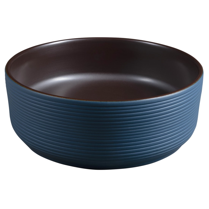 Sapho - Aufsatzwaschbecken PRIORI Ø 41 cm braun/blau