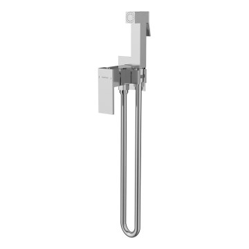 Sapho - Bidetarmatur mit Brause für Unterputzmontage CUBEMIX eckig/glänzendes Chrom