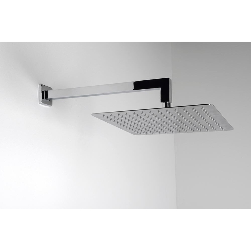 Sapho - Duscharm eckig 40 cm glänzendes Chrom