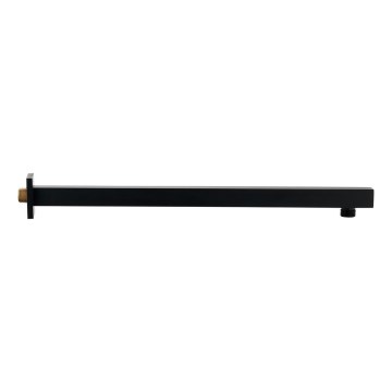 Sapho - Duscharm eckig 40 cm matt schwarz