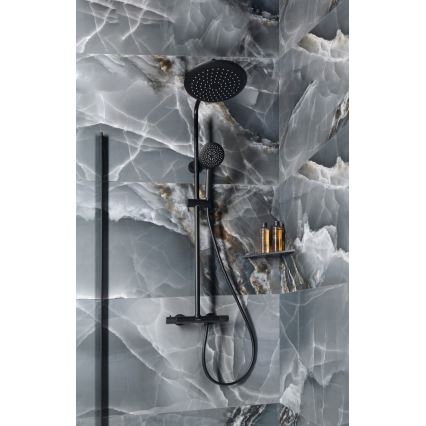 Sapho - Duschset mit SOLARIS-Mischbatterie, matt schwarz