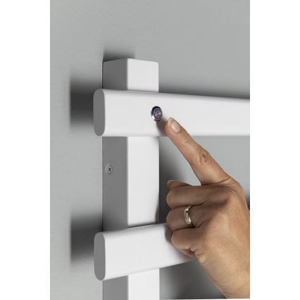 Sapho - Elektrischer Handtuchheizkörper ELCOR 128 W 92 x 48 cm mattweiß