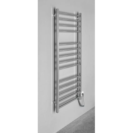 Sapho - Elektrischer Handtuchheizkörper ESKINADO, 130 W, 150 x 60 cm, Edelstahl / glänzender Chrom