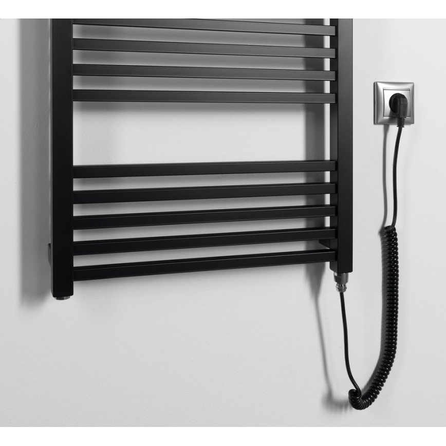 Sapho - Elektrischer Handtuchheizkörper METRO-E 500W 134x50 cm matt schwarz