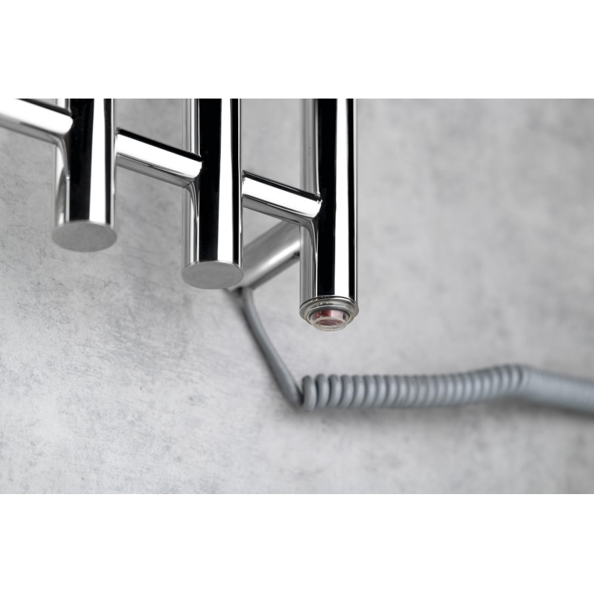 Sapho - Elektrischer Handtuchheizkörper PAPINADO 85W 120x26 cm glänzender Chrom rechts